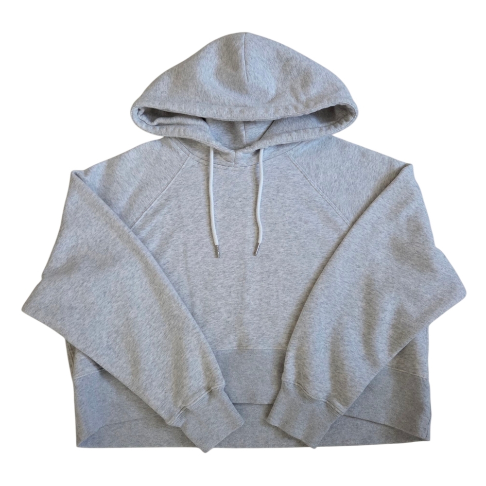 Abercrombie & Fitch Woman's Cropped Light Gray Hoodie XL